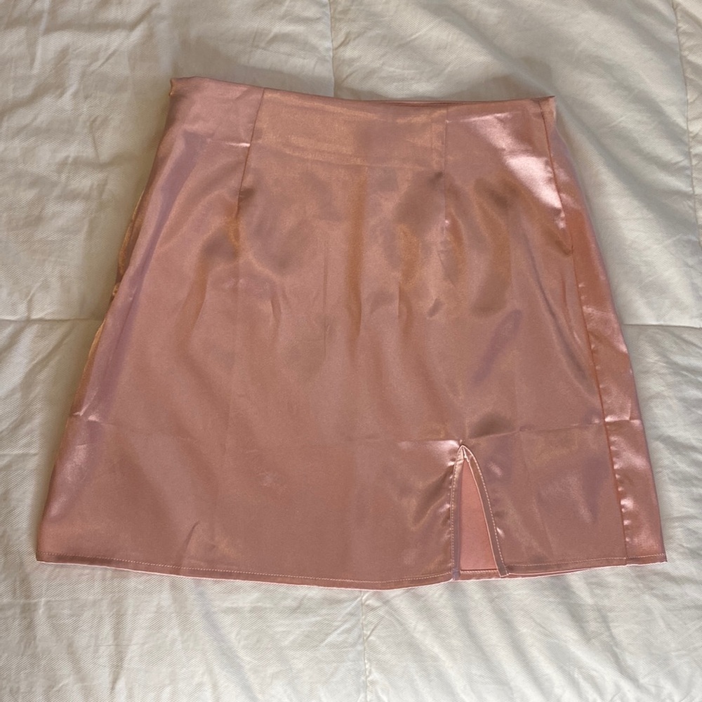 SHEIN Pink Satin Skirt